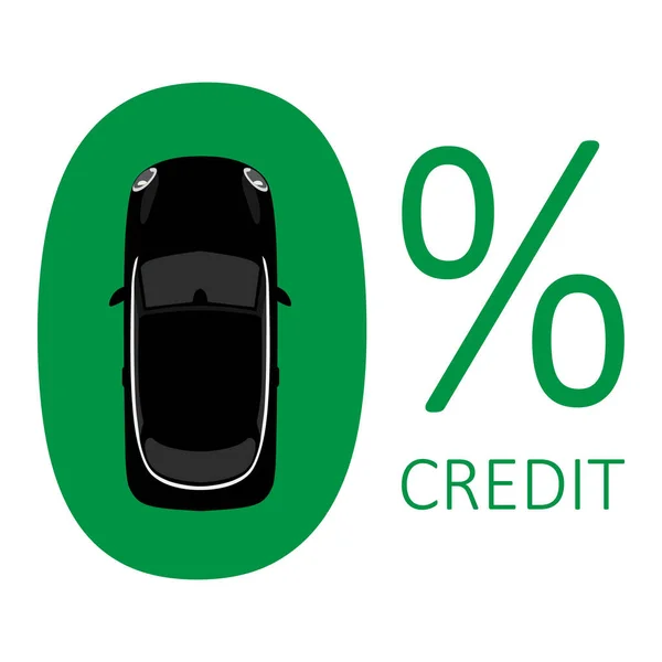 Car Credit Concept Zero Rate Raster — Stock Photo, Image