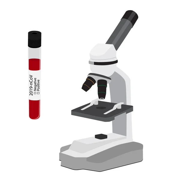 Coronavirus 2019 Ncov Blood Sample Microscope Corona Virus Outbreaking Epidemic — Stock Photo, Image