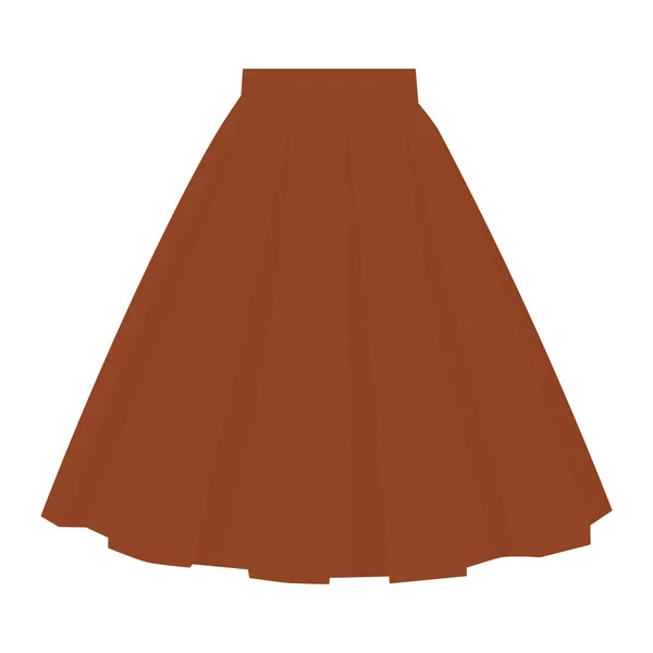 格栅褐色裙子模板 设计时尚女性插图 女式泡沫裙 — 图库照片
