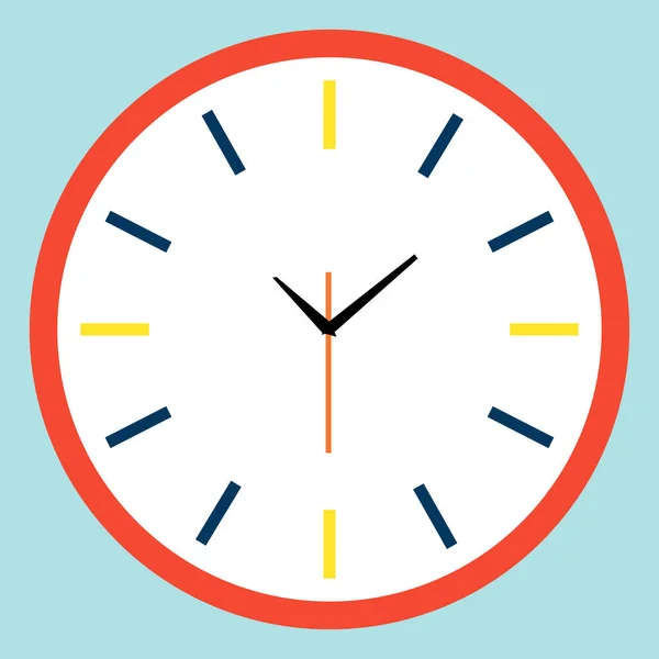 Icono Del Reloj Estilo Plano Temporizador Fondo Color Elemento Diseño — Foto de Stock