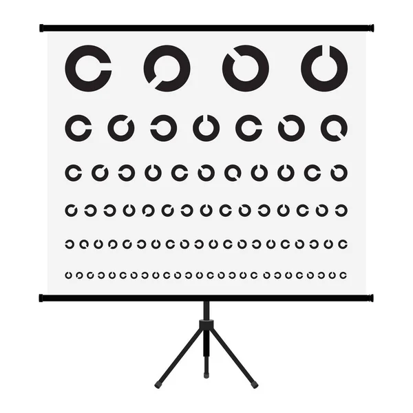 Oční Testovací Graf Zkouška Zraku Kontrola Optometrie Lékařská Diagnostika Očí — Stock fotografie
