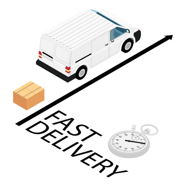Fast Free Delivery Van Truck Raster Food Service — Stock Photo, Image