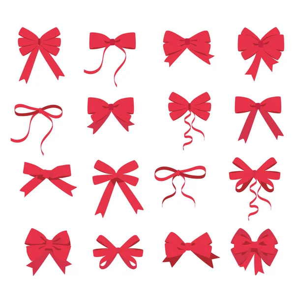 Rosafarbener Schleifensatz Cartoon Raster Rosa Bänder Satinschleifen Für Weihnachtsgeschenke Geschenkkarten — Stockfoto