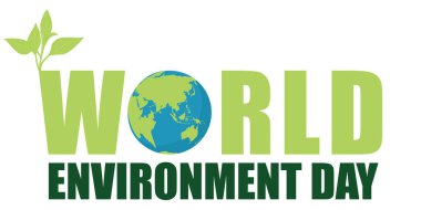 Yeşil filizli ve yapraklı Dünya gezegeni. Dünya Günü, Dünya Çevre Günü ve doğa koruma konsepti. Yeşil gezegen ve sürdürülebilirlik sembolü. Vektör illüstrasyonu.