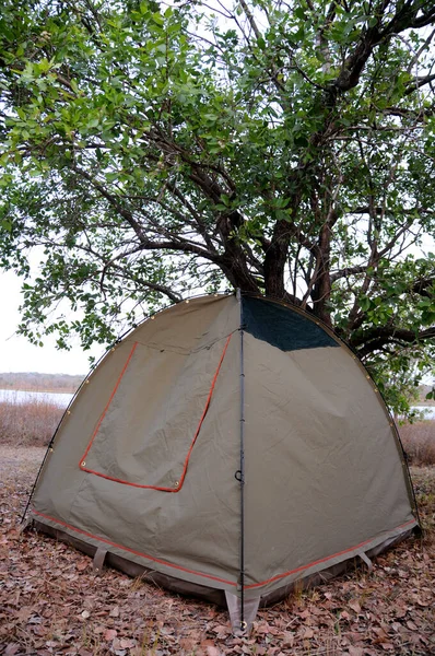 Dome Tent Pitched Shores Lake Malawi — Stock Photo, Image