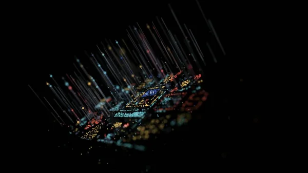 Büyük Veri Bulutu Soyut 3D görüntüleme ve 3D illüstrasyon hesaplıyor