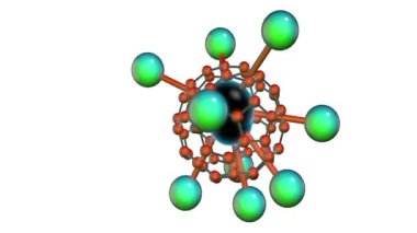 Karmaşık ve karmaşık moleküler yapı 3D görüntüleme ve 3d illüstrasyon