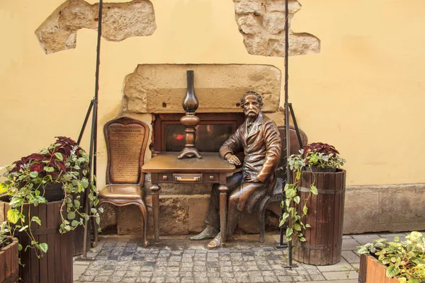 Hermoso Diseño Una Cafetería Calle Lviv Ucrania — Foto de Stock