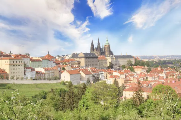 Beautiful View Vitus Cathedral Prague Castle Mala Strana Prague Czech — Stock Photo, Image