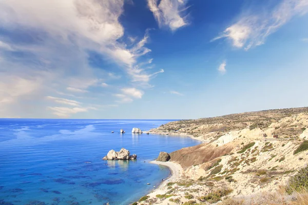 Schöne Aussicht Auf Den Geburtsort Des Aphroditen Zypern Petra Romiou — Stockfoto