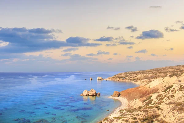 Krásný Pohled Rodišti Aphrodite Kypru Petra Romiou Stone Aphrodite — Stock fotografie