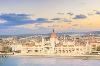 Budapeşte, Macaristan Parlamentosu'nun güzel görünümü