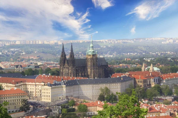 Beautiful View Vitus Cathedral Prague Castle Mala Strana Prague Czech — Stock Photo, Image