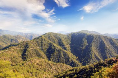 Güzel manzara, Kıbrıs'taki yeşil Hills