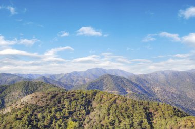 Güzel manzara, Kıbrıs'taki yeşil Hills