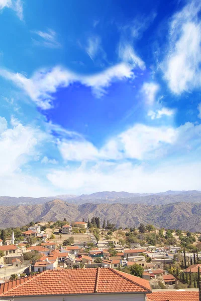Όμορφη Θέα Από Γραφικό Χωριό Των Βιοτεχνών Λεύκαρα Κύπρος — Φωτογραφία Αρχείου