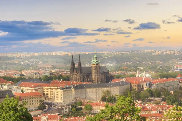 Beautiful View Vitus Cathedral Prague Castle Mala Strana Prague Czech — Stock Photo, Image