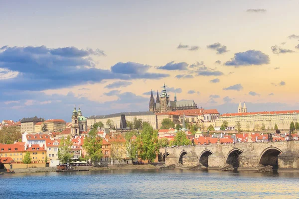 Smuk Udsigt Vitus Katedral Prag Slot Mala Strana Prag Tjekkiet - Stock-foto