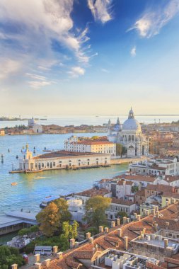 Santa Maria della Salute ve Venedik, İtalya Venedik lagün manzarası