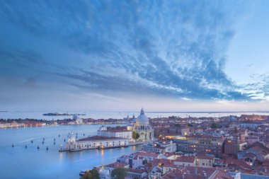 Santa Maria della Salute ve Venedik, İtalya Venedik lagün manzarası