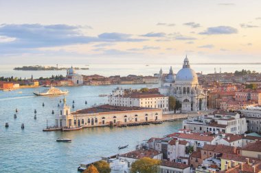 Santa Maria della Salute ve Venedik, İtalya Venedik lagün manzarası