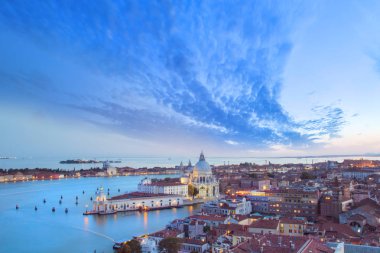 Santa Maria della Salute ve Venedik, İtalya Venedik lagün manzarası