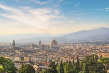 Santa Maria del Fiore ve Giotto's Belltower Floransa, İtalya güzel görünümü