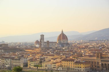 Santa Maria del Fiore ve Giotto's Belltower Floransa, İtalya güzel görünümü