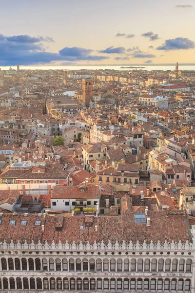 Gyönyörű Kilátás Campanella Harangtornya Múzeum Correr Panoráma Város Velence Olaszország — Stock Fotó