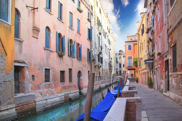 Hermosa Vista Uno Los Canales Venecianos Venecia Italia — Foto de Stock