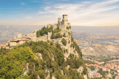 Mount Monte Titano San Marino Cumhuriyeti Guaita Kulesi, güzel bir görünüm