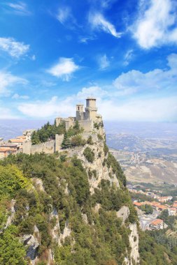 Mount Monte Titano San Marino Cumhuriyeti Guaita Kulesi, güzel bir görünüm