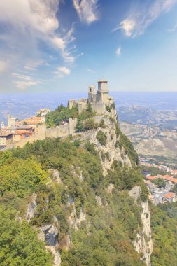 Mount Monte Titano San Marino Cumhuriyeti Guaita Kulesi, güzel bir görünüm
