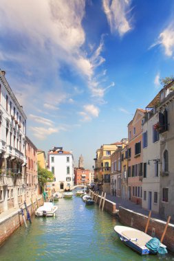 Venedik, İtalya Venedik ve sakin kanallardan biri güzel görünümü