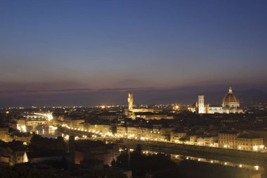 Santa Maria del Fiore ve Giotto's Belltower Floransa, İtalya güzel görünümü