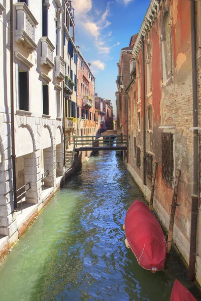 Hermosa Vista Uno Los Canales Venecianos Venecia Italia — Foto de Stock