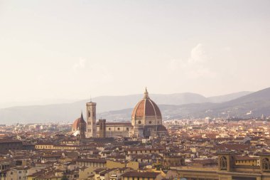 Santa Maria del Fiore ve Giotto's Belltower Floransa, İtalya güzel görünümü