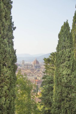 Santa Maria del Fiore ve Giotto's Belltower Floransa, İtalya güzel görünümü