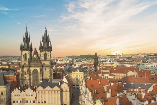 Beautiful View Old Town Square Tyn Church Prague Czech Republic — Stock Photo, Image