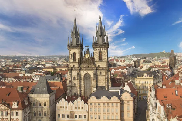 Beautiful View Old Town Square Tyn Church Prague Czech Republic — Stock Photo, Image