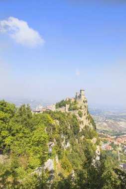 Mount Monte Titano San Marino Cumhuriyeti Guaita Kulesi, güzel bir görünüm