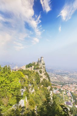 Mount Monte Titano San Marino Cumhuriyeti Guaita Kulesi, güzel bir görünüm