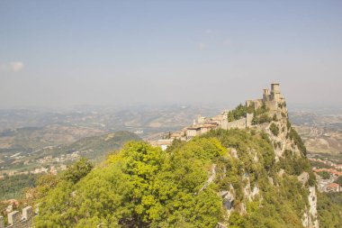 Mount Monte Titano San Marino Cumhuriyeti Guaita Kulesi, güzel bir görünüm
