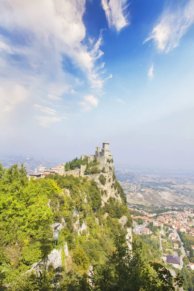 Beautiful View Tower Guaita Mount Monte Titano Republic San Marino — Stock Photo, Image