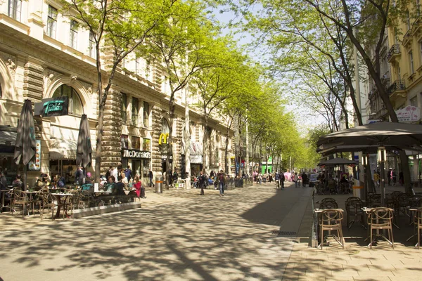 Wien Österreich März Schöner Blick Auf Eine Der Hauptstraßen Wiens — Stockfoto