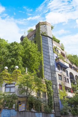 Viyana, Avusturya'daki Hundertwasser evinin güzel manzarası