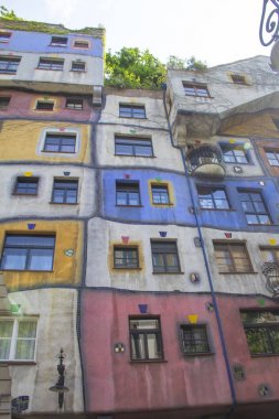 Viyana, Avusturya'daki Hundertwasser evinin güzel manzarası