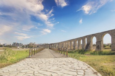 Larnaca, Kıbrıs için su kemeri güzel görünümü