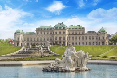 Avusturya, Viyana 'daki Belvedere Sarayı' nın güzel manzarası