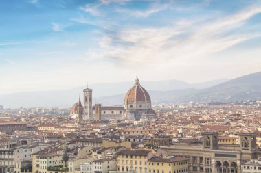 Santa Maria del Fiore ve Giotto's Belltower Floransa, İtalya güzel görünümü